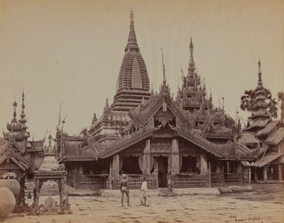 Courtyard of a Burmese Temple, Mandalay by British Photographer